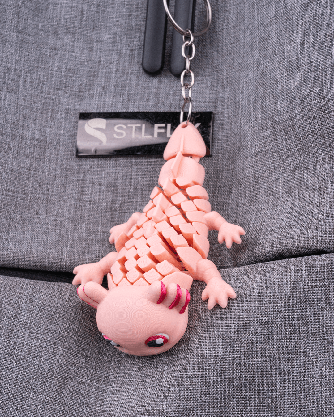 Ashley the Axolotl – Flexible Mesh Keychain