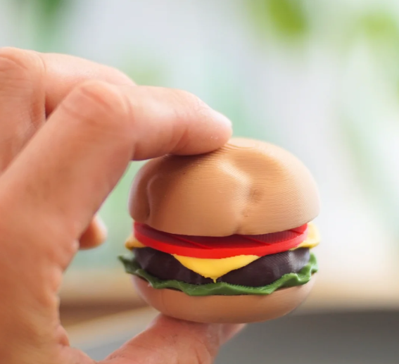 Burger Clicker Keychain