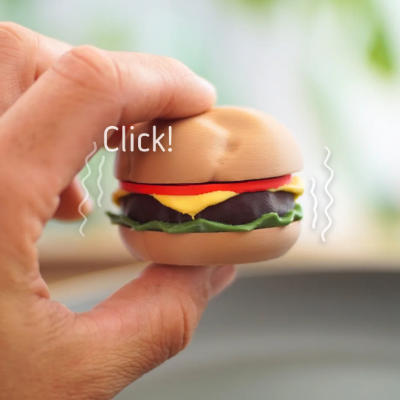 Burger Clicker Keychain