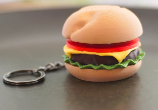 Burger Clicker Keychain