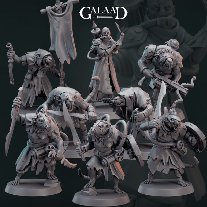 Ratfolk Warband – Warriors, Toxic Mutants & Mad Scientist