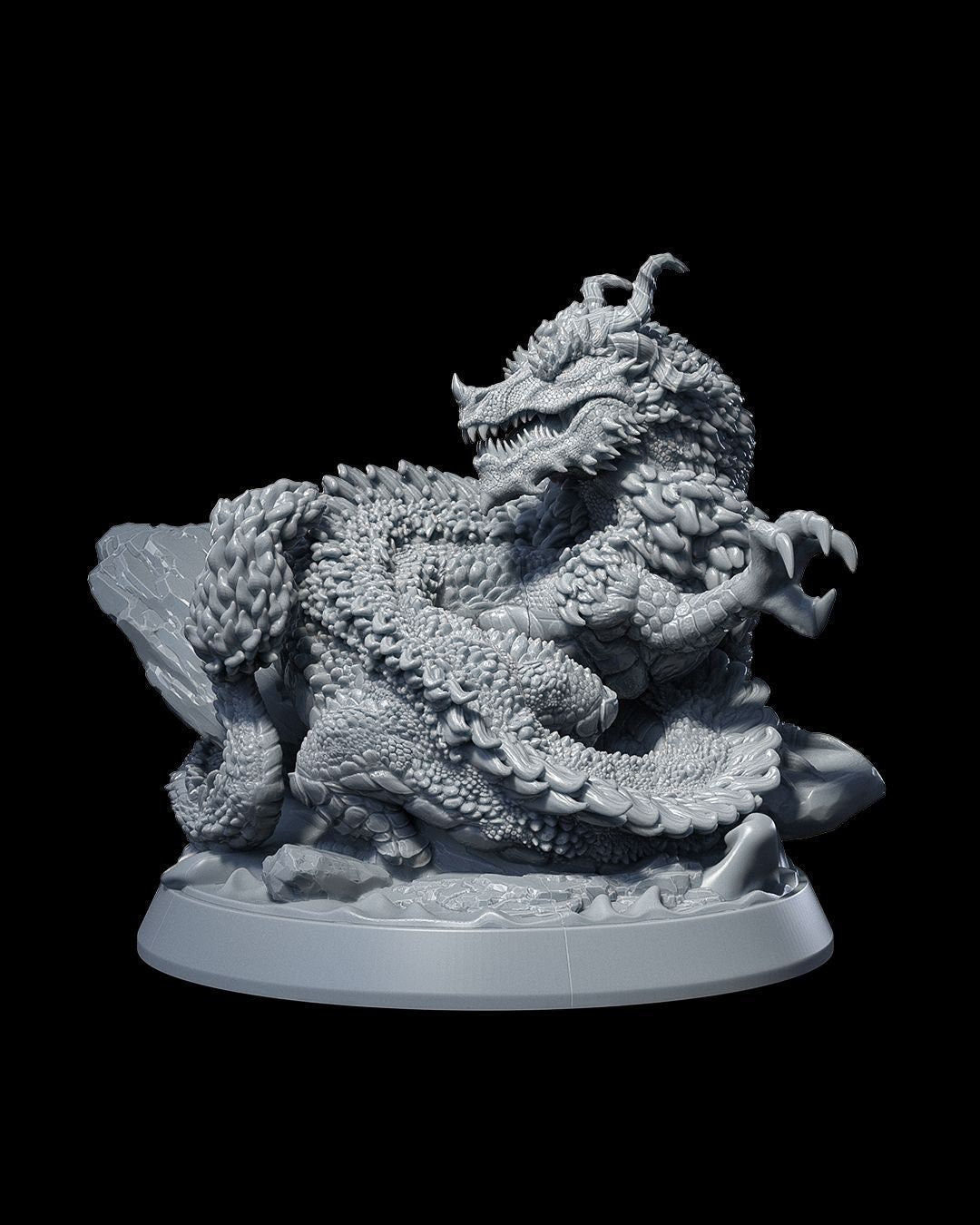 Oriental Dragon - Monster| UNPAINTED | Tabletop Scale | TTRPG D&D Miniature | DnD