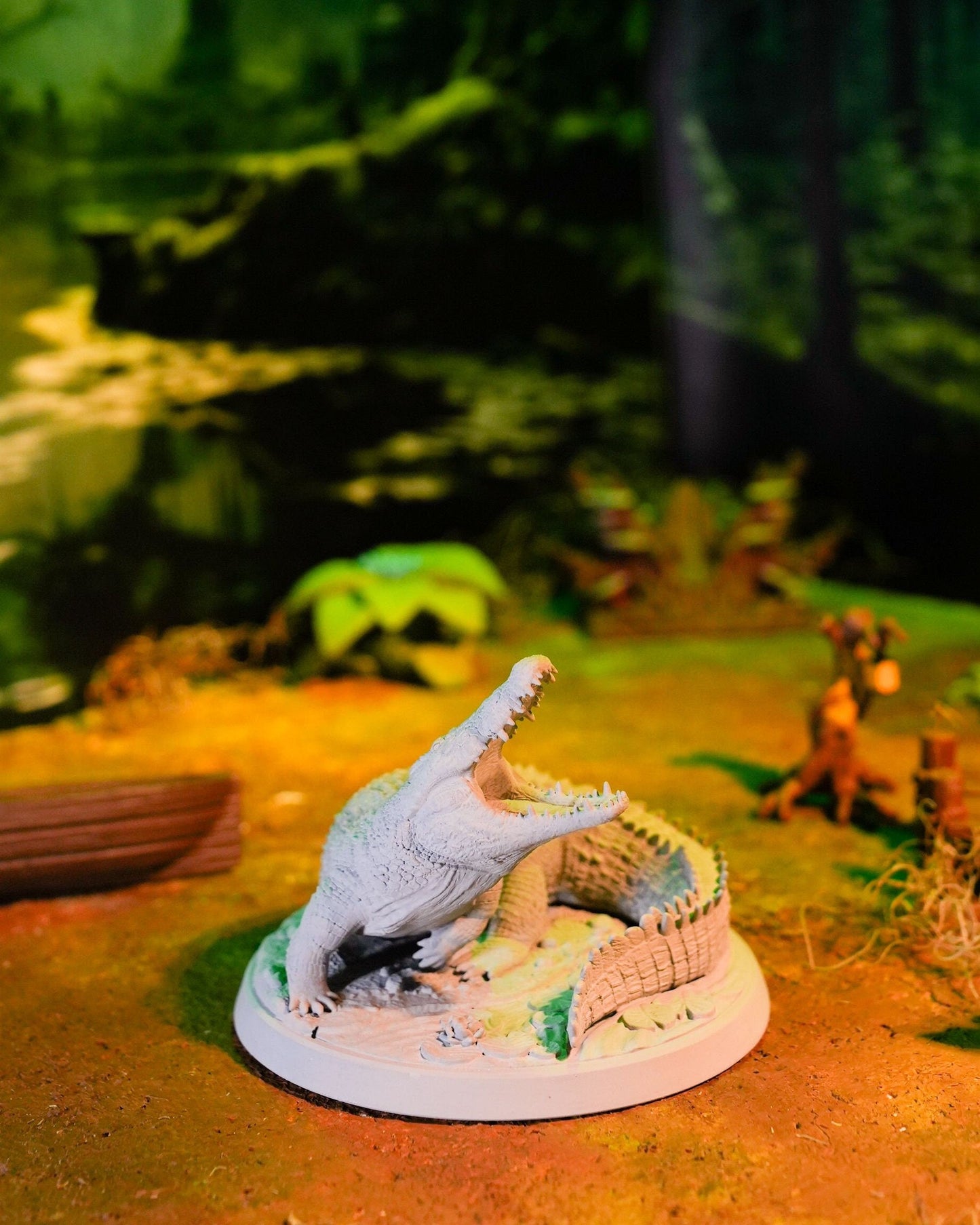 Swamp Crocodile | UNPAINTED | Tabletop Scale | TTRPG D&D Miniature | DnD
