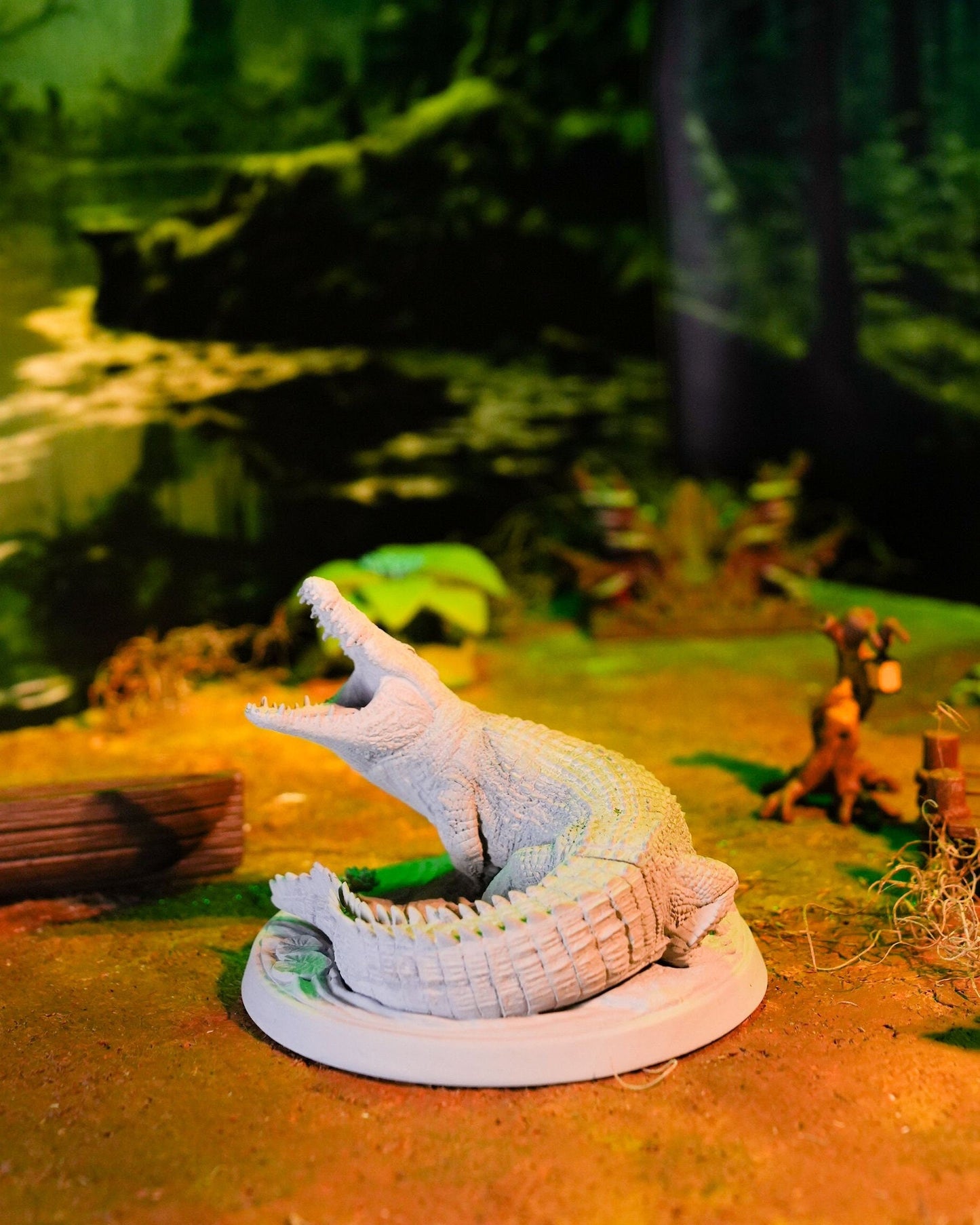 Swamp Crocodile | UNPAINTED | Tabletop Scale | TTRPG D&D Miniature | DnD