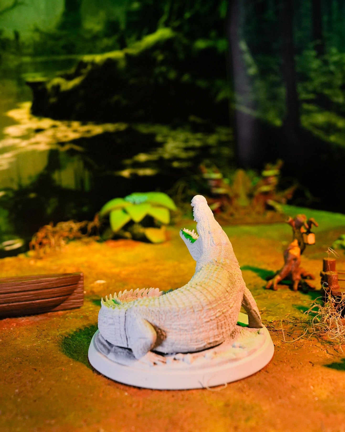 Swamp Crocodile | UNPAINTED | Tabletop Scale | TTRPG D&D Miniature | DnD