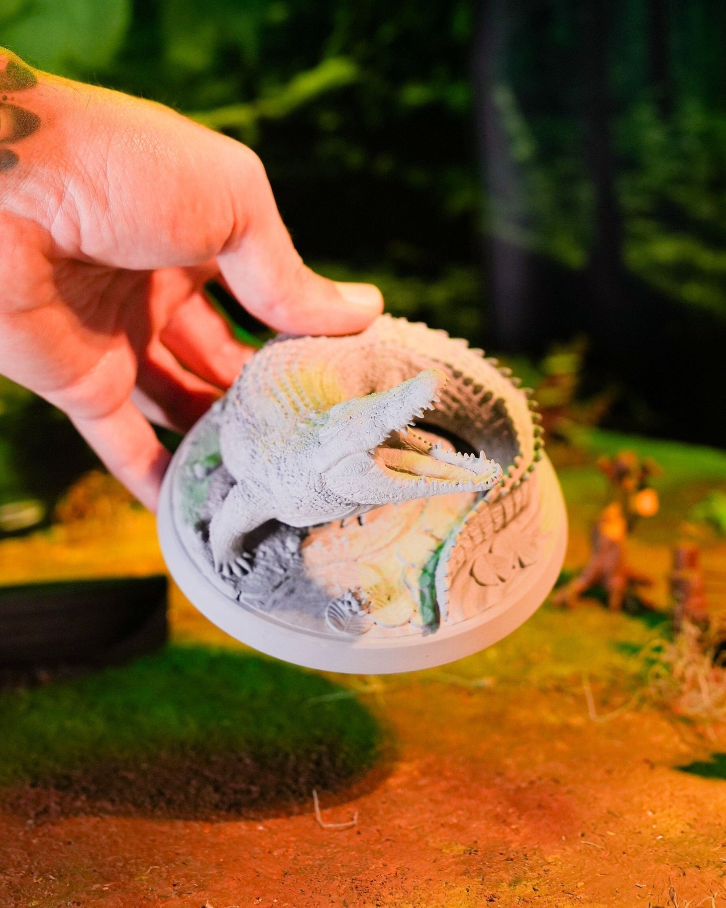 Swamp Crocodile | UNPAINTED | Tabletop Scale | TTRPG D&D Miniature | DnD