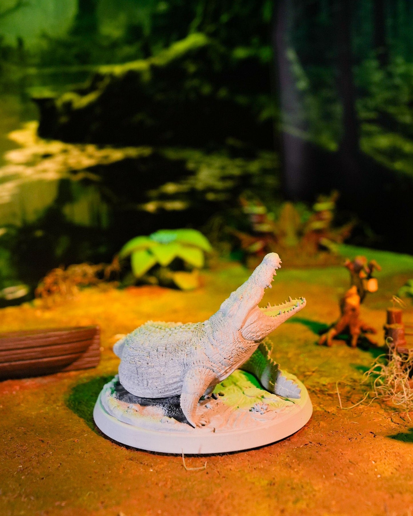 Swamp Crocodile | UNPAINTED | Tabletop Scale | TTRPG D&D Miniature | DnD