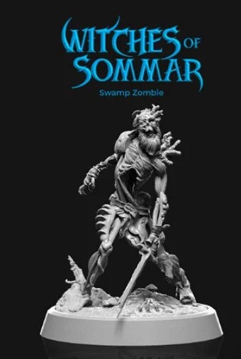Swap Zombie | UNPAINTED | Tabletop Scale | TTRPG D&D Miniature | DnD