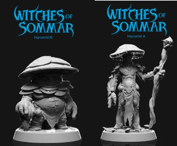 Myconids | UNPAINTED | Tabletop Scale | TTRPG D&D Miniature | DnD