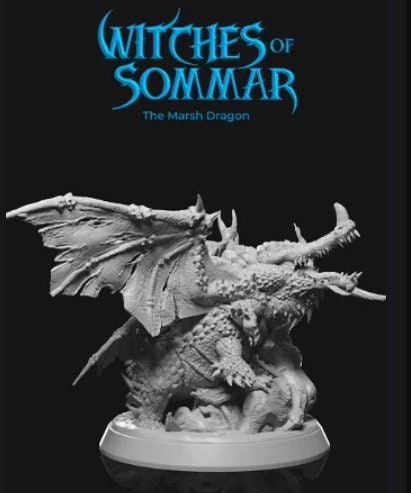 The Marsh Dragon | UNPAINTED | Tabletop Scale | TTRPG D&D Miniature | DnD