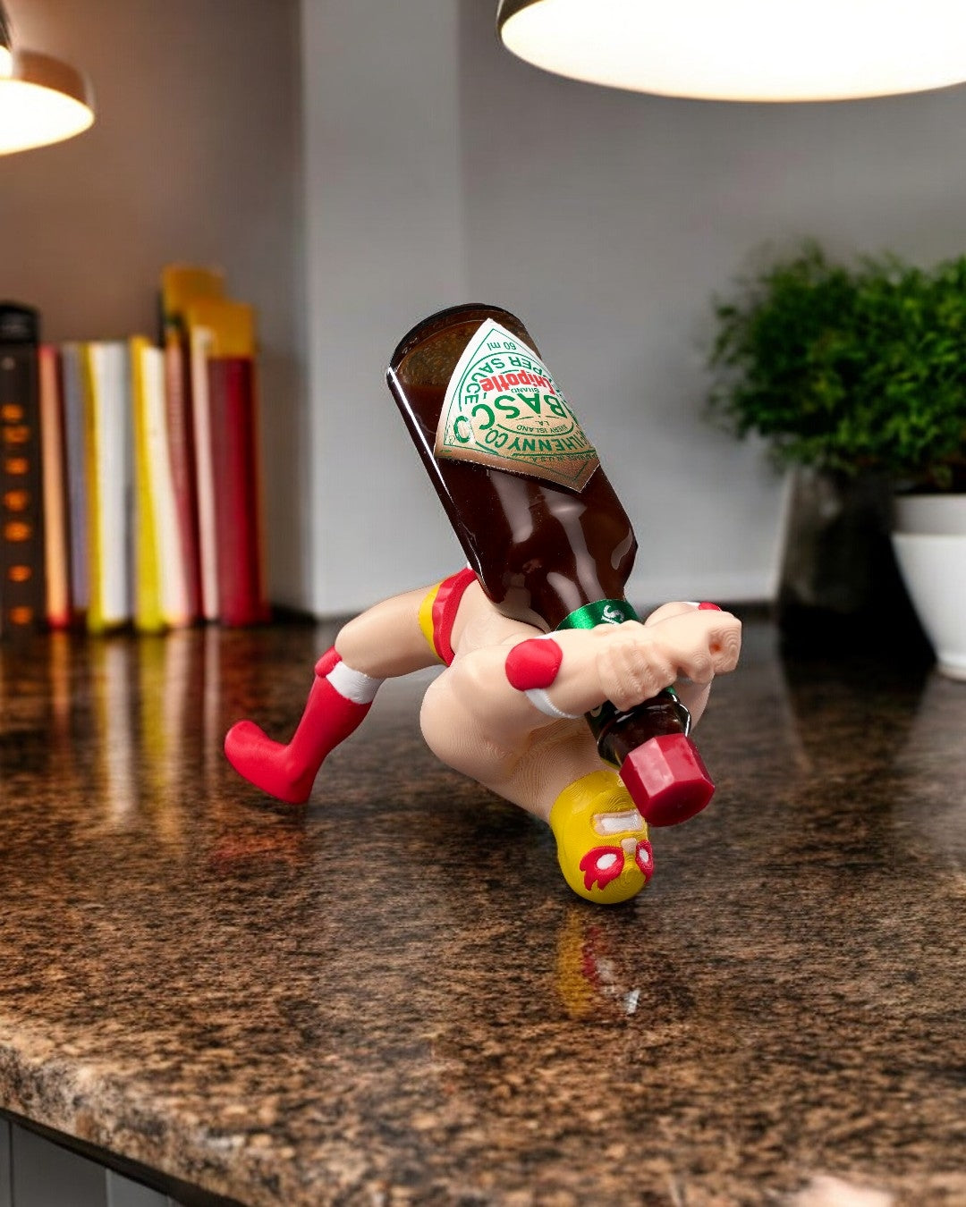 Mexican Wrestler Tabasco Sauce Bottle Holder