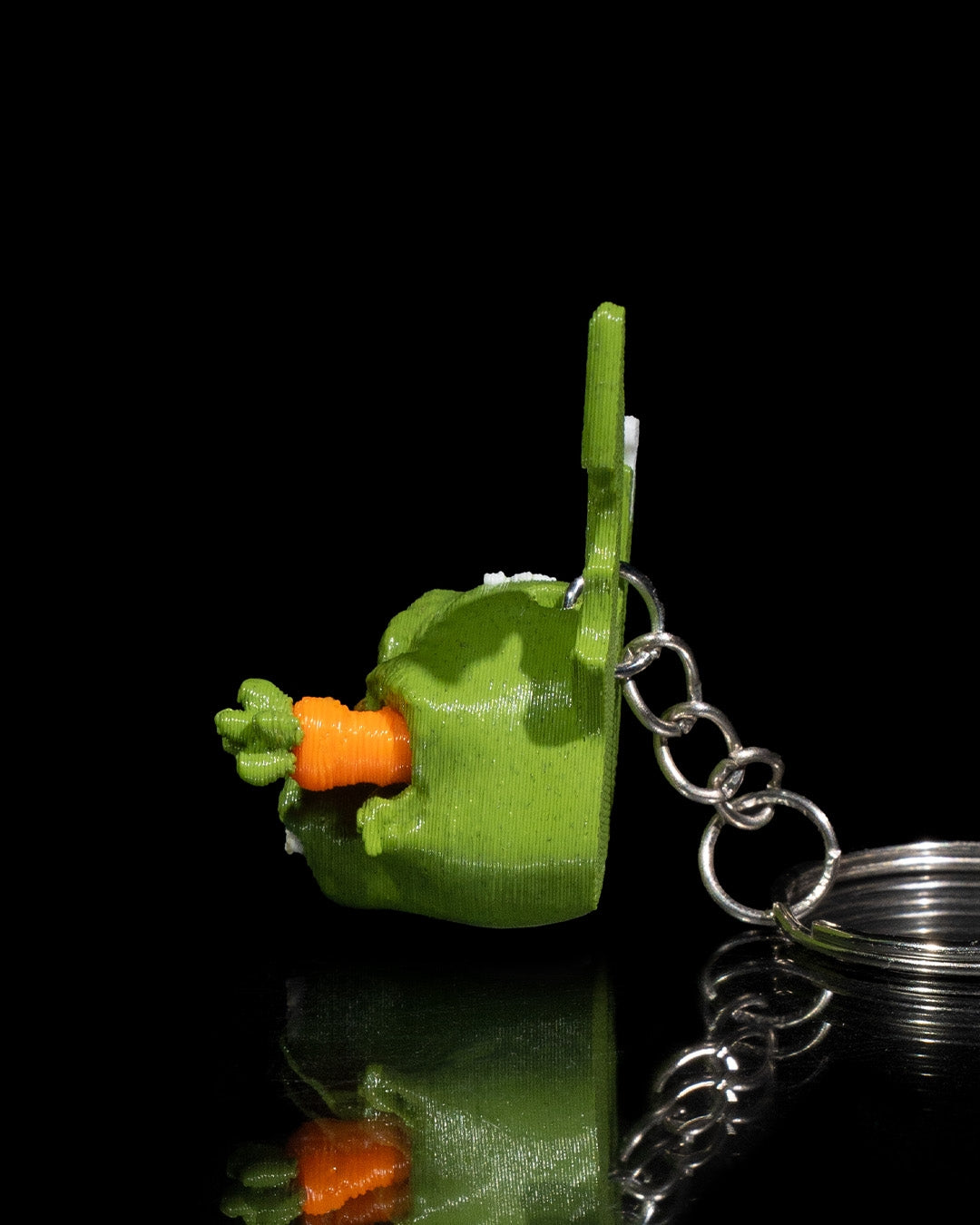 Zombie Bunny Head Keychain