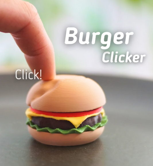 Burger Clicker Keychain