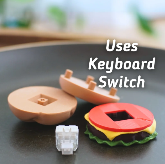 Burger Clicker Keychain
