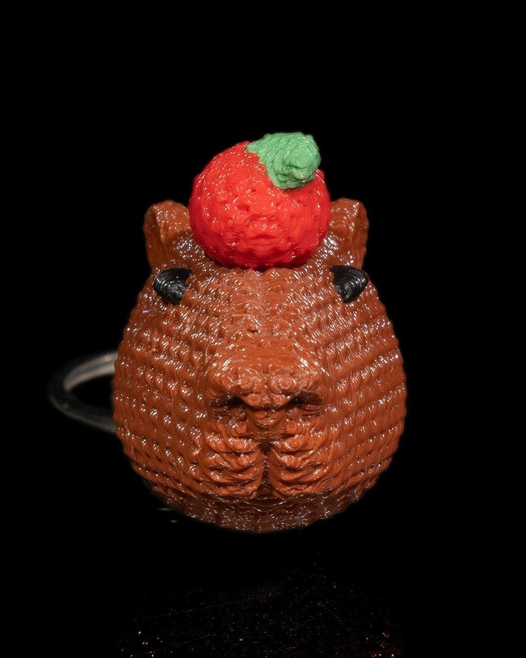 Crotchet Effect Capybara Head Keychain