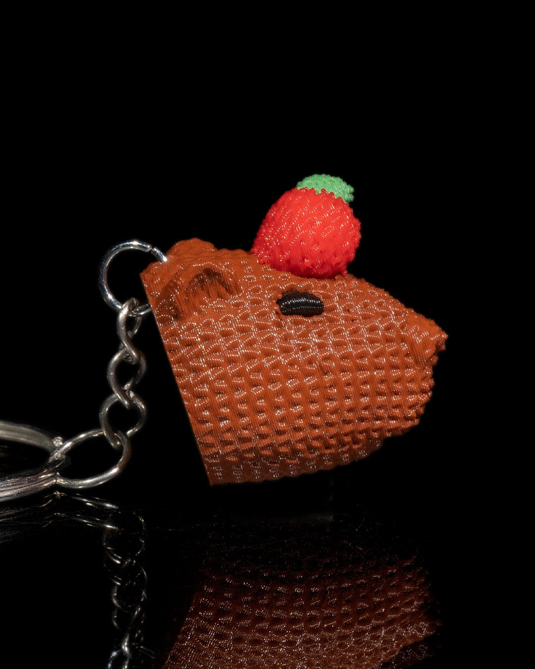 Crotchet Effect Capybara Head Keychain