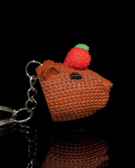 Crotchet Effect Capybara Head Keychain