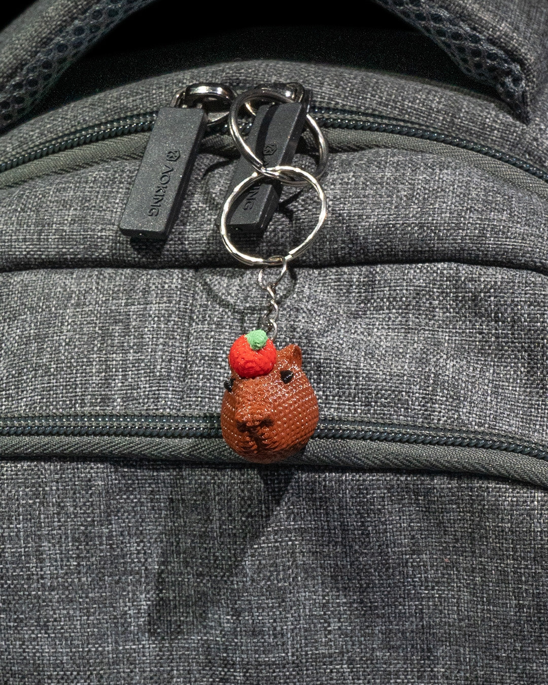 Crotchet Effect Capybara Head Keychain