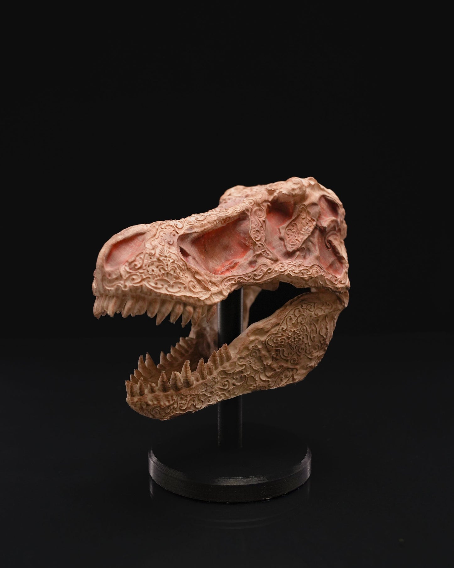 Carved Ornamental T-Rex Skull