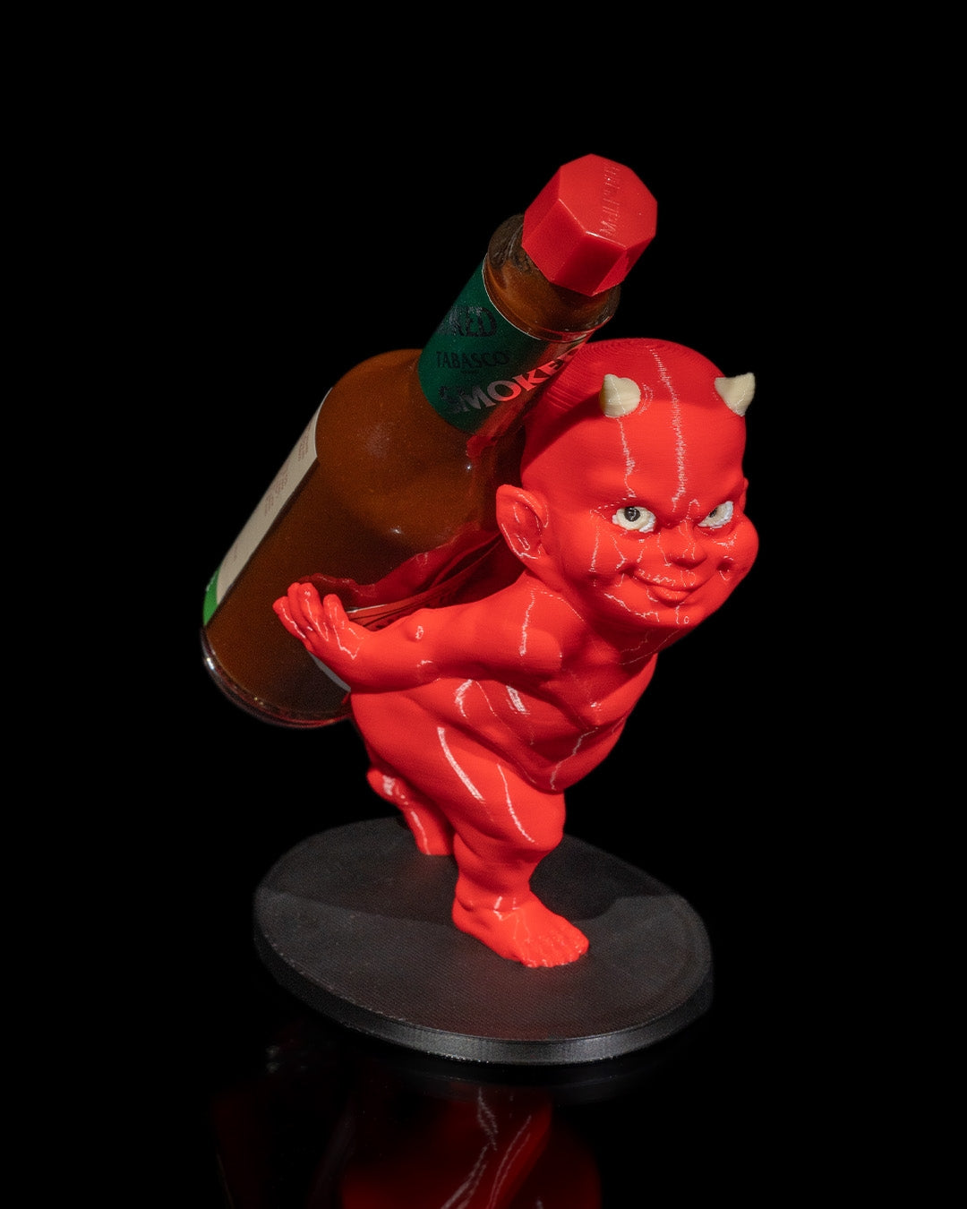 Mischievous Devil Baby Tabasco Sauce Bottle Holder