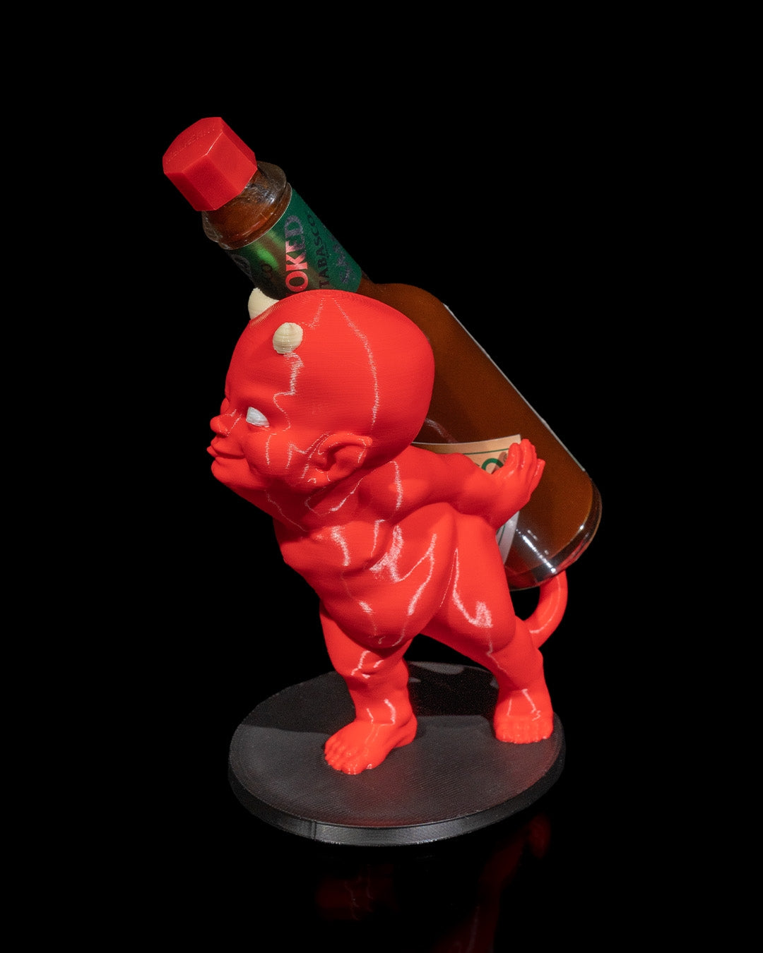 Mischievous Devil Baby Tabasco Sauce Bottle Holder