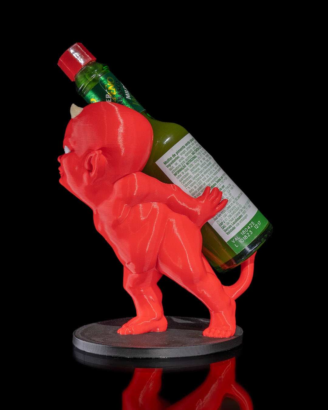 Mischievous Devil Baby Tabasco Sauce Bottle Holder