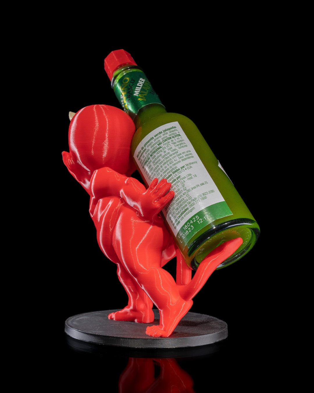 Mischievous Devil Baby Tabasco Sauce Bottle Holder