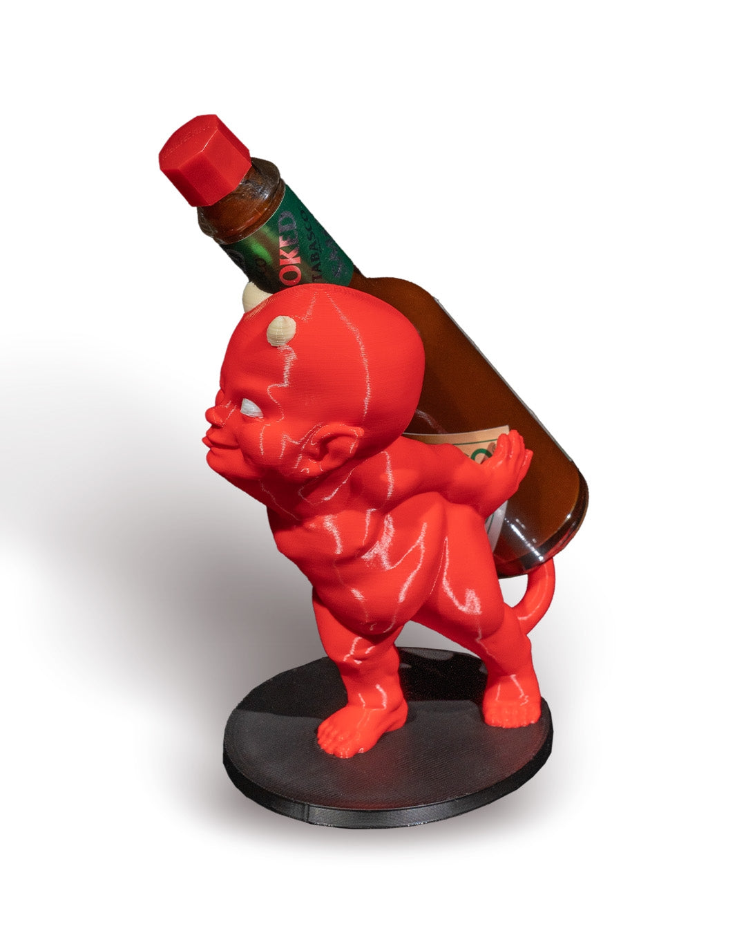 Mischievous Devil Baby Tabasco Sauce Bottle Holder