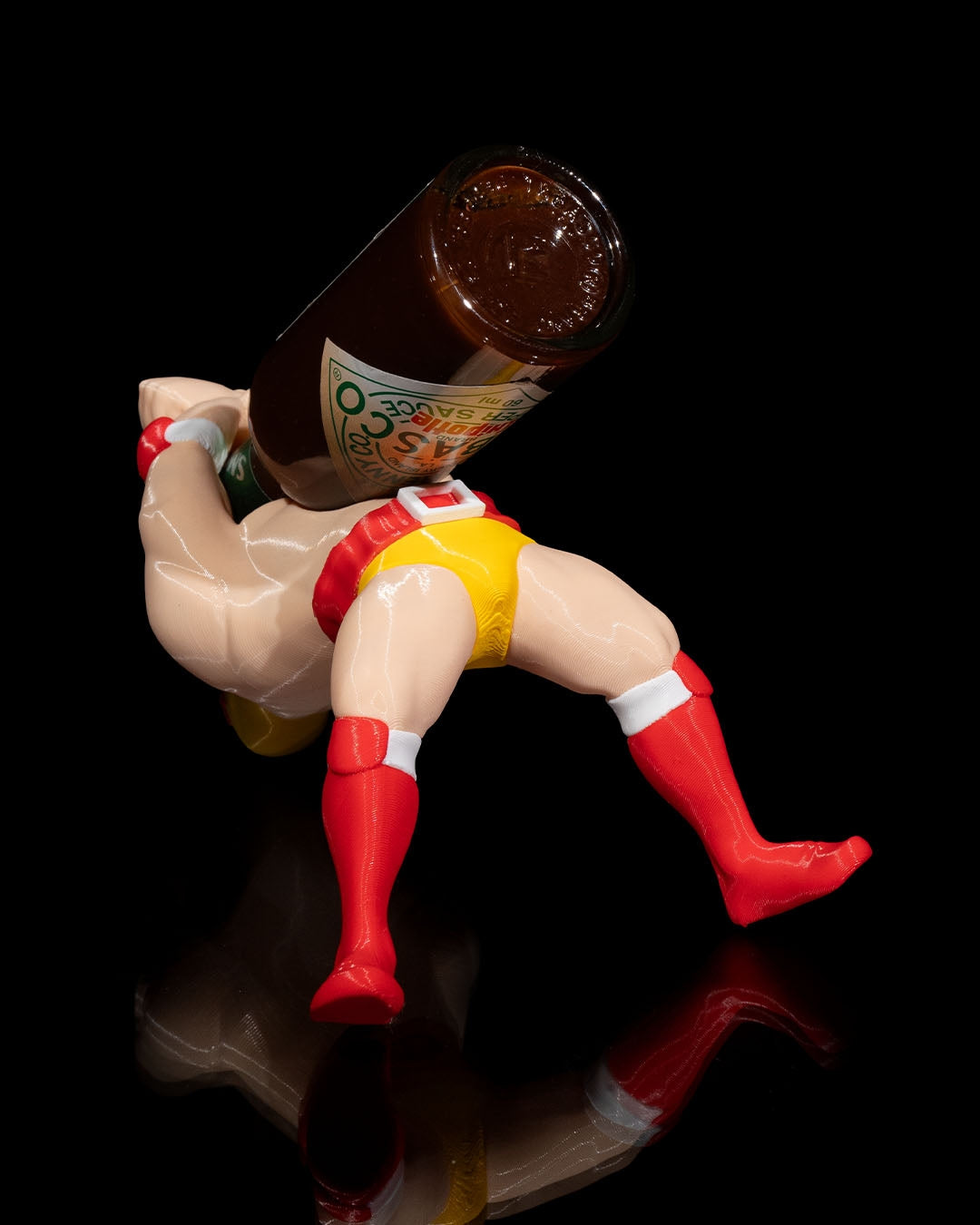 Mexican Wrestler Tabasco Sauce Bottle Holder