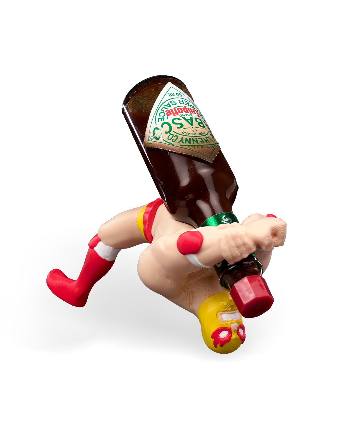 Mexican Wrestler Tabasco Sauce Bottle Holder