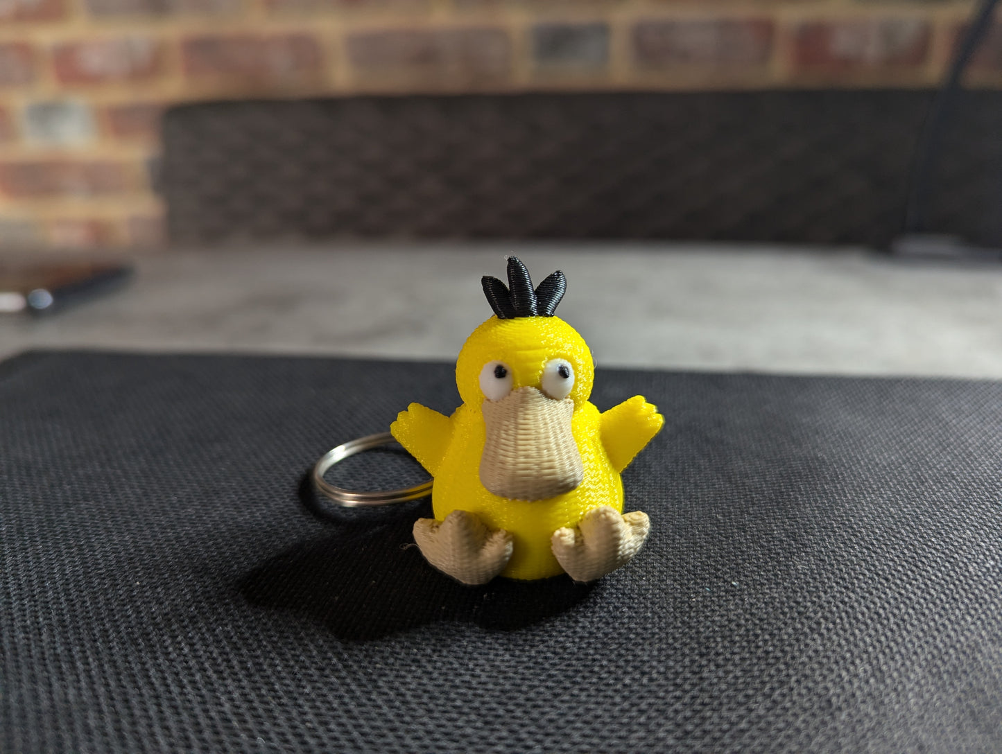 Crochet-Style Psyduck-Inspired Charm