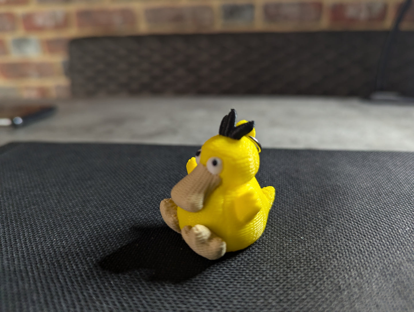 Crochet-Style Psyduck-Inspired Charm