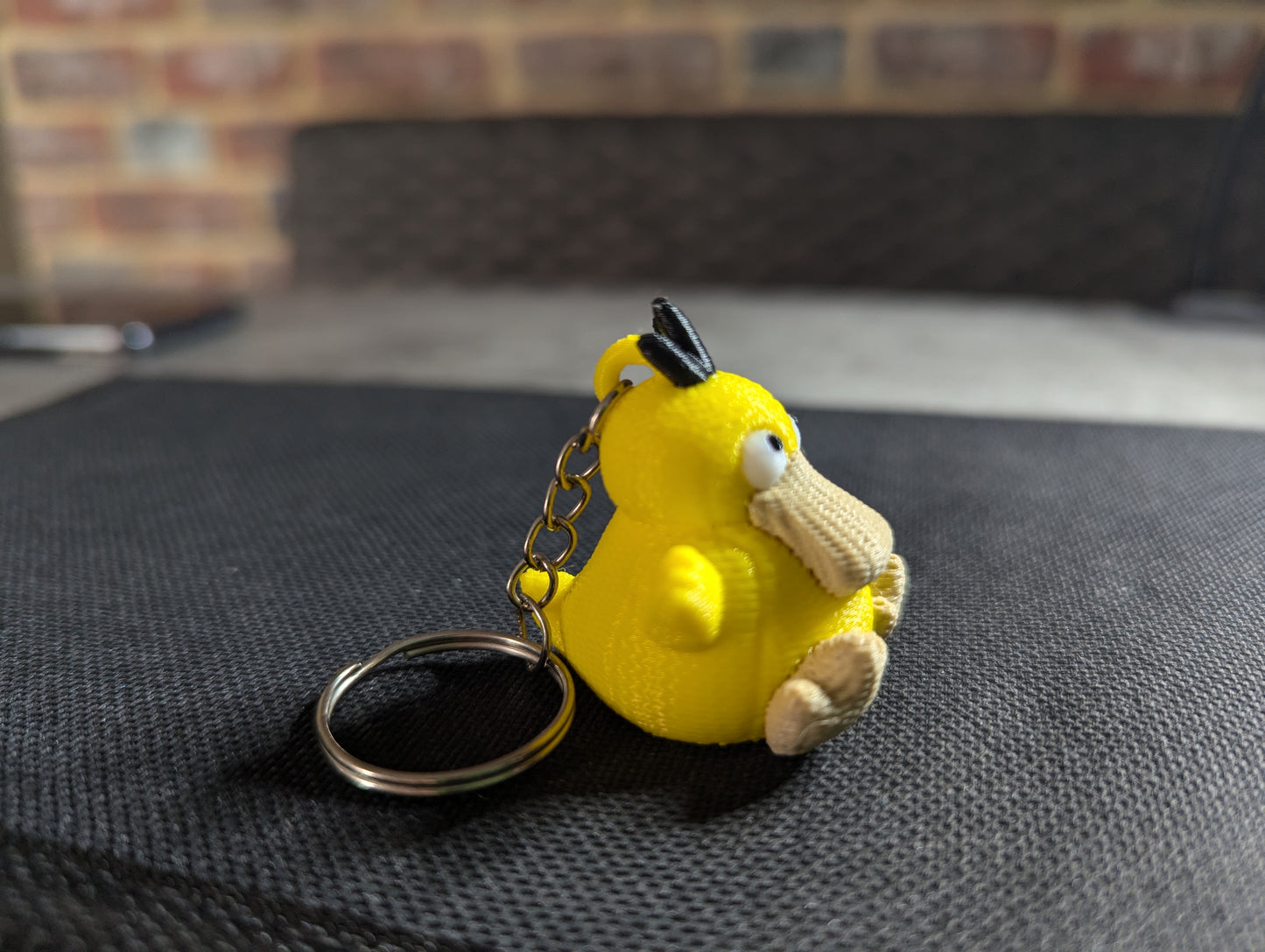 Crochet-Style Psyduck-Inspired Charm