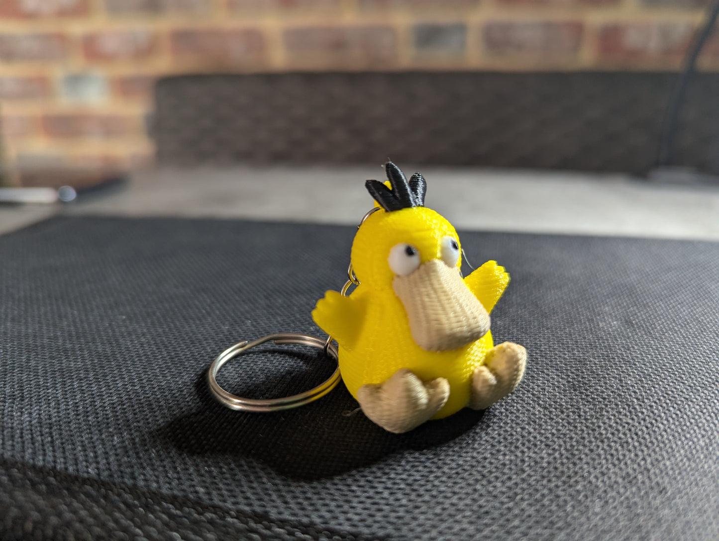 Crochet-Style Psyduck-Inspired Charm