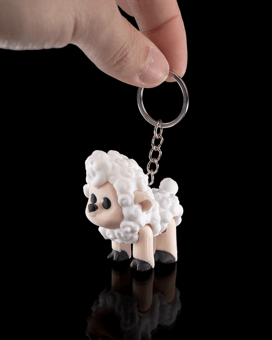 Shane the Articulated Sheep Keychain