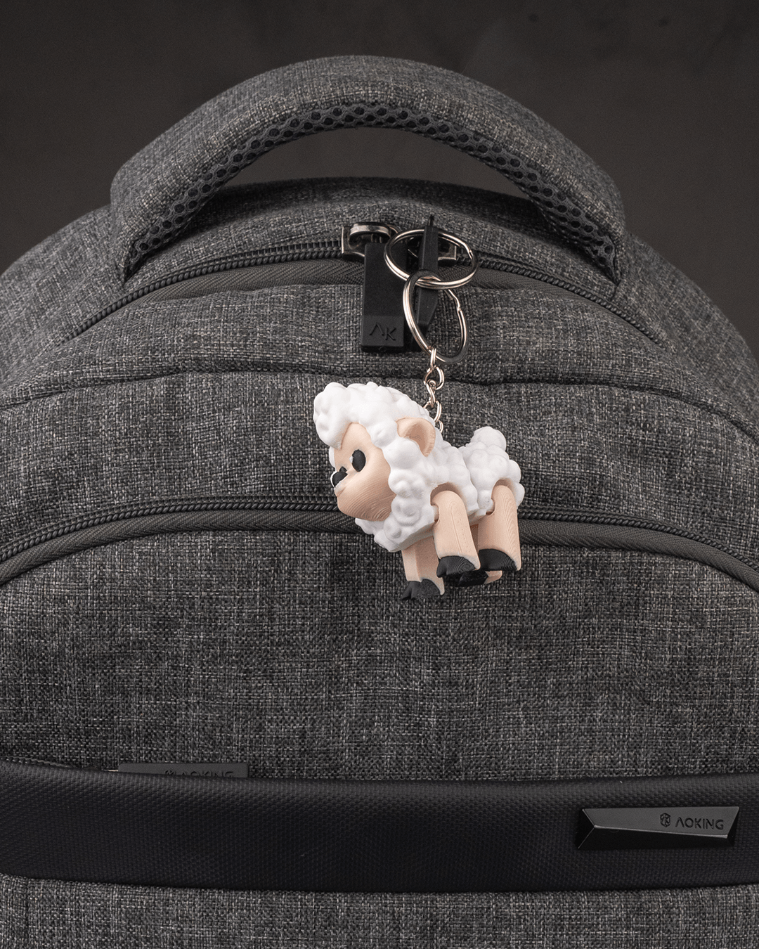 Shane the Articulated Sheep Keychain