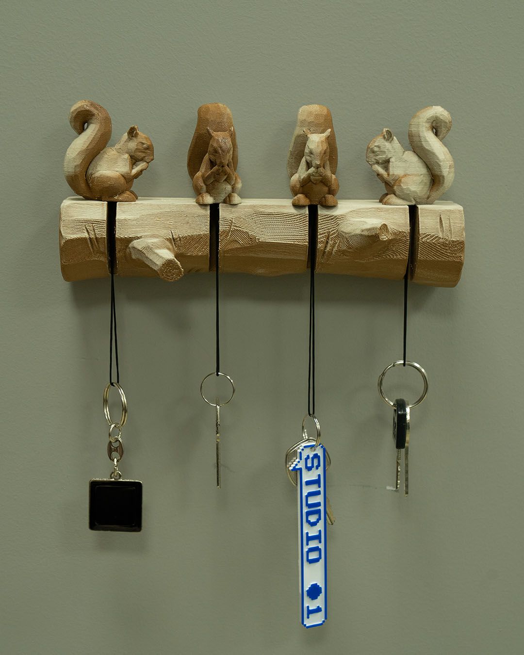 Squirrel Family Keychains & Shelf