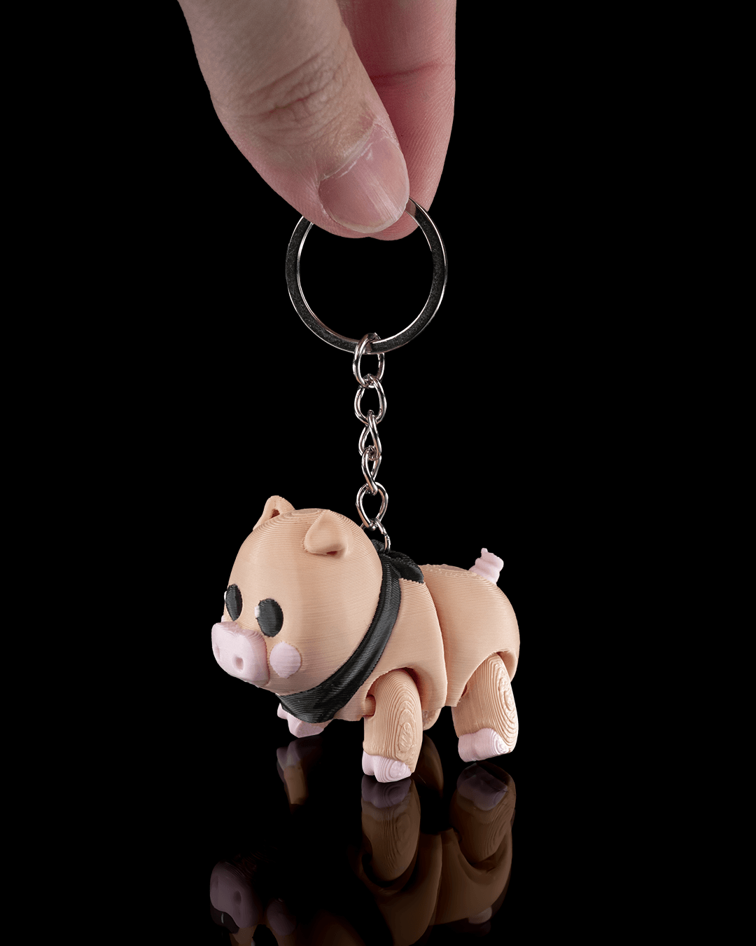 Willow the articulated Pig Keychain/Charm