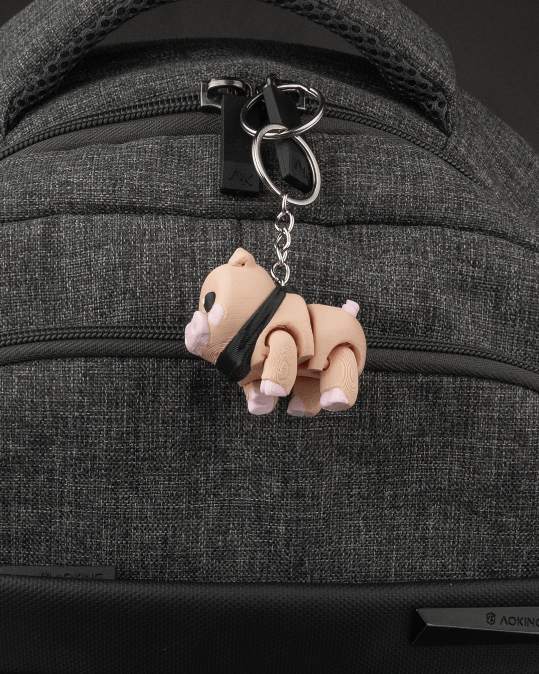 Willow the articulated Pig Keychain/Charm