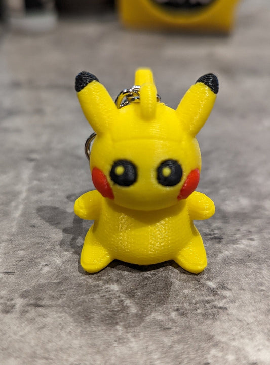 Crochet-Style Pikachu Keychain