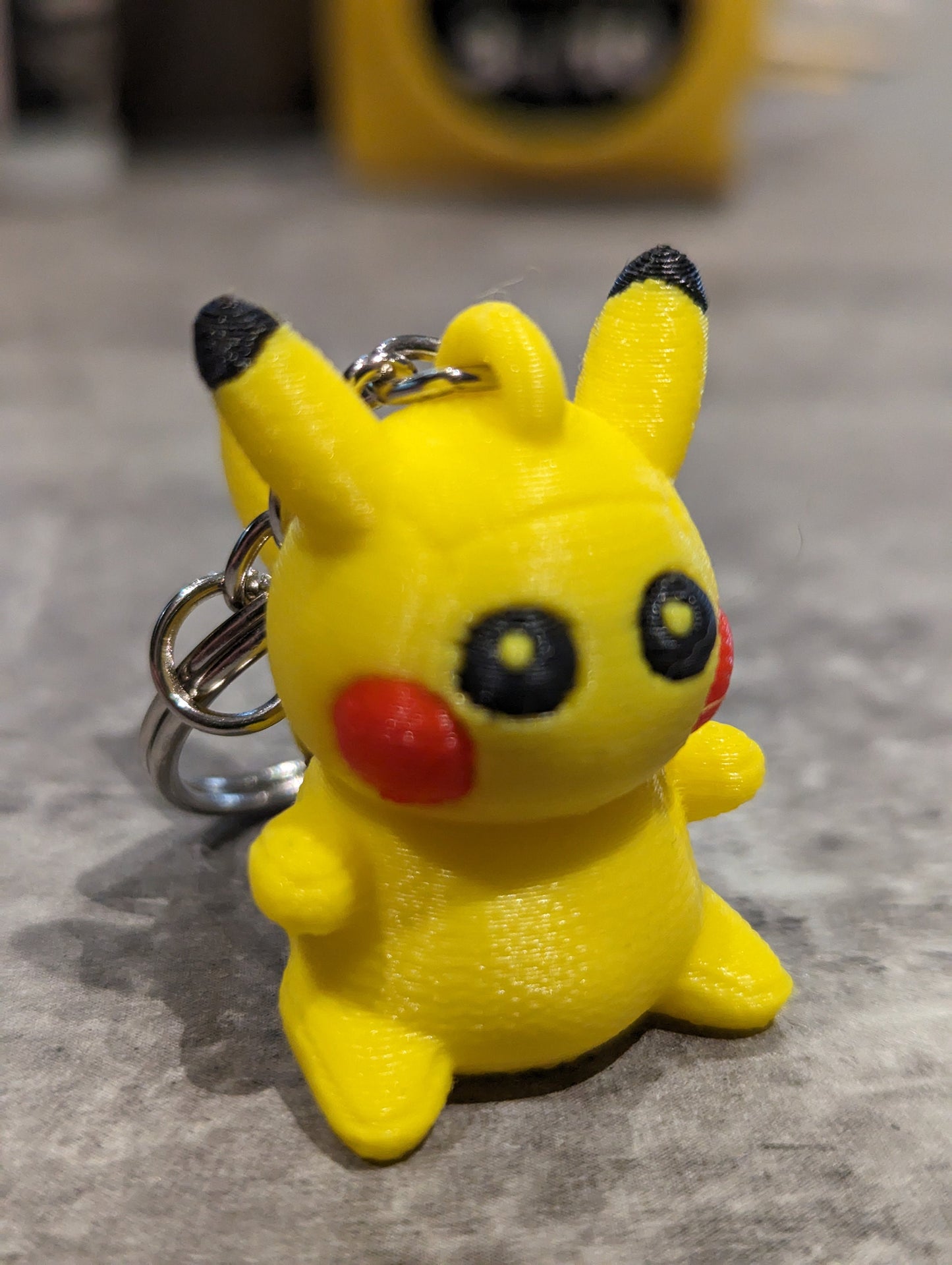 Crochet-Style Pikachu Keychain