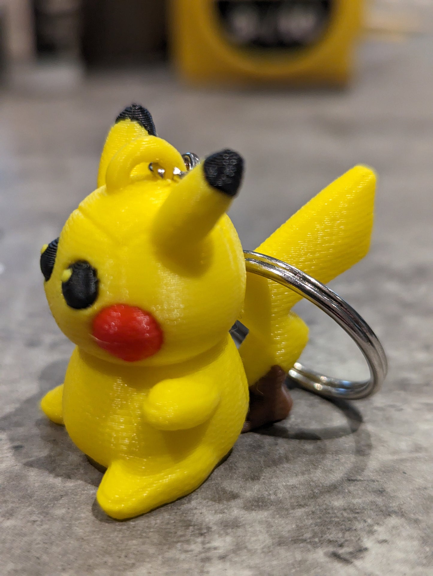 Crochet-Style Pikachu Keychain