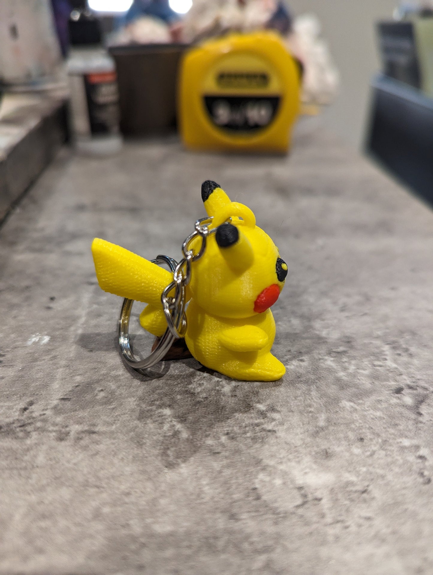 Crochet-Style Pikachu Keychain